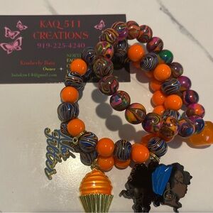 Colorful Beaded Bracelet Set with Charms